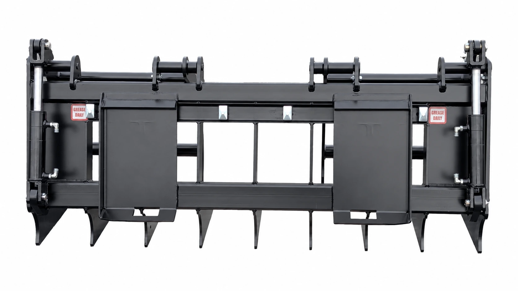 ANBO UT60-S rear view with a hydraulic cylinder on each side and the mounting plates between them